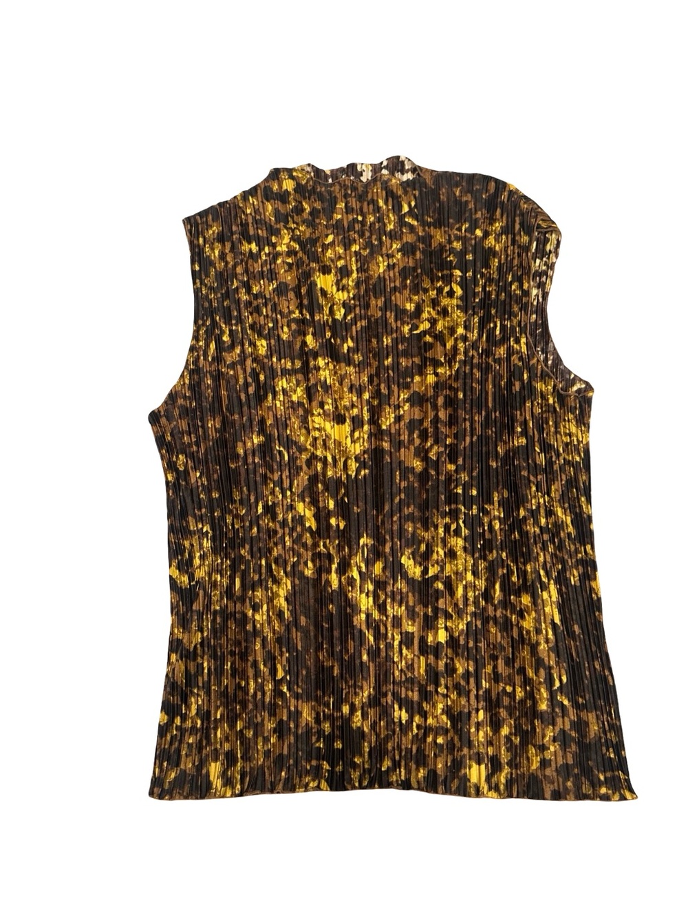 NWOT Rails Women’s Large Sleeveless Pleated Animal Print “Trea” Top